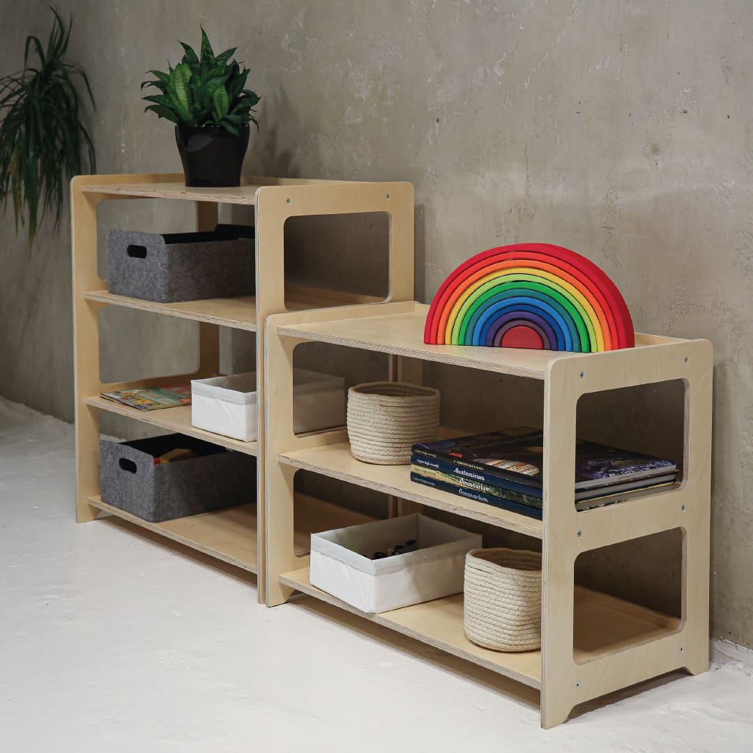 Montessori Regal mit drei Etagen - Kletterling – einfach Kind sein