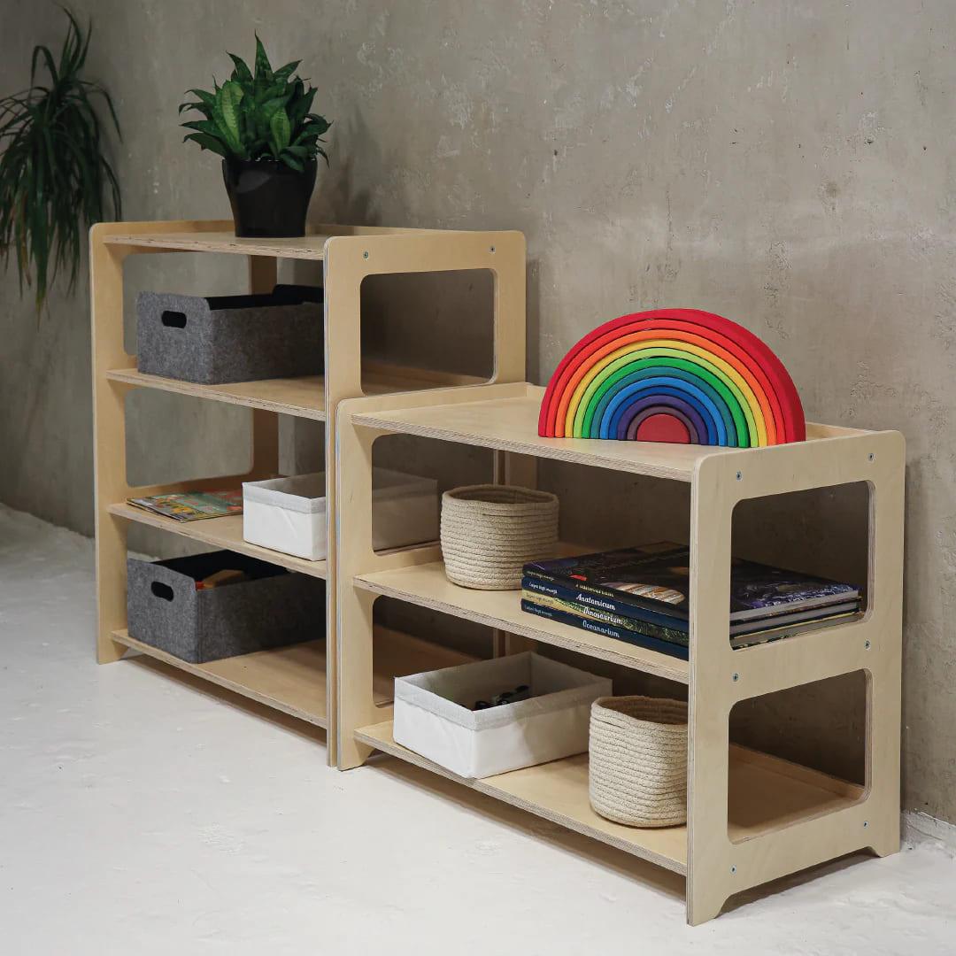 Montessori Regal von KateHaa: Organisation & Stil im Kinderzimmer – Kletterling