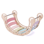 Spielset "Dynamik" natur - Montessori - Bogen mit Rutsche und Kissen - Kletterling – einfach Kind sein