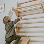 Pikler Dreieck (2in1 Sprossenwand) und Rutsche von leg&go - Kletterling – einfach Kind sein