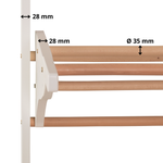 Sprossenwand mit Klimmzugstange, Dip-Barren, Ringen & Kletterrampe – PRO 3 weiß | RINAGYM – Ansicht 9