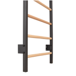 Metallische Sprossenwand STEEL 1 – Graphit mit Buchenholzsprossen | RINAGYM – Ansicht 3