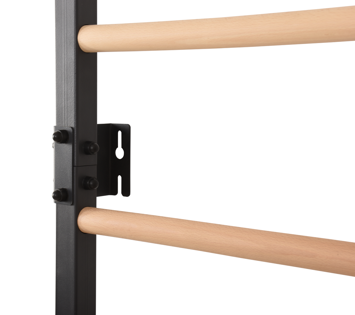 Metallische Sprossenwand STEEL 1 – Graphit mit Buchenholzsprossen | RINAGYM – Ansicht 6