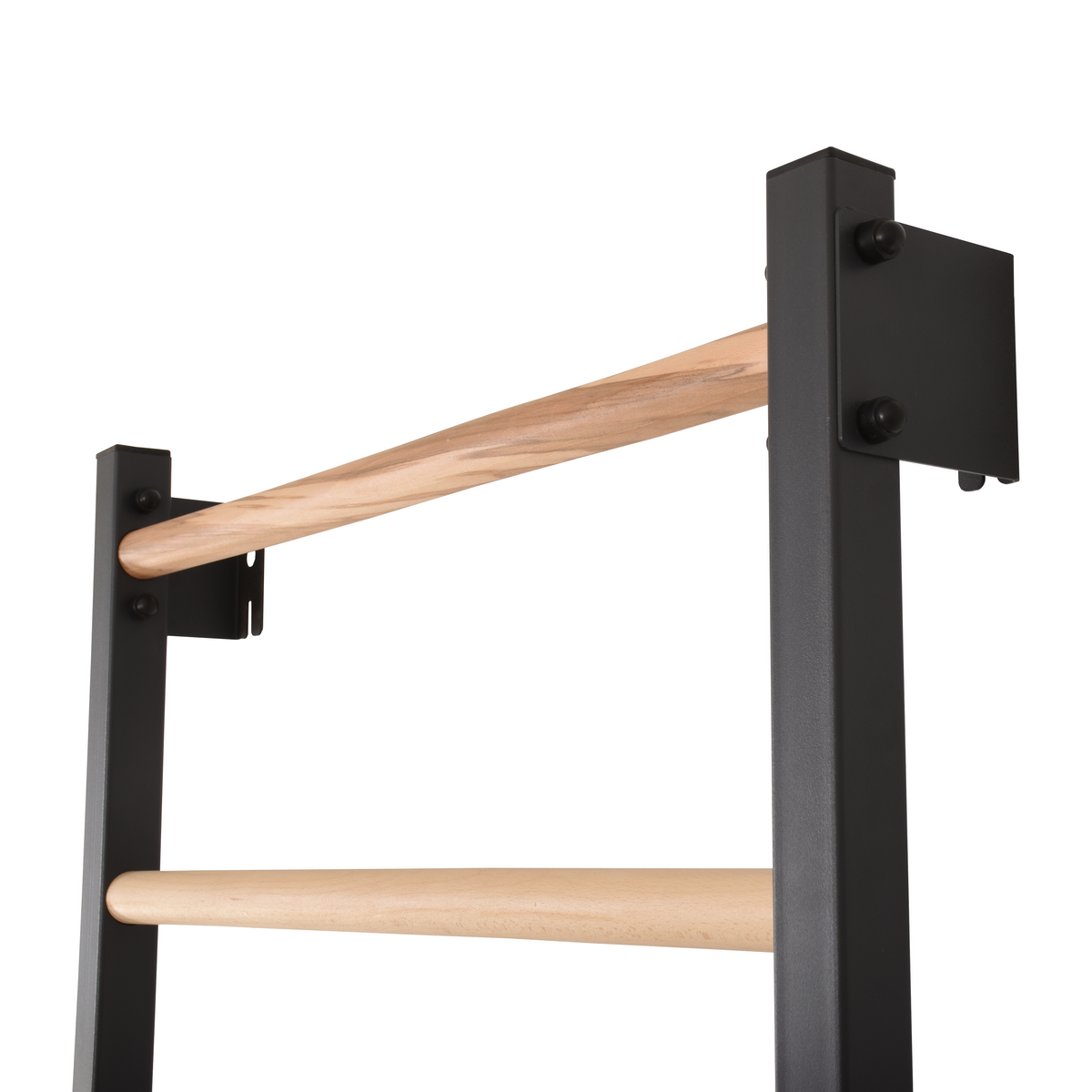 Metallische Sprossenwand STEEL 1 – Graphit mit Buchenholzsprossen | RINAGYM – Ansicht 19
