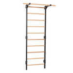 Metallische Sprossenwand STEEL PURE mit Klimmzugstange – Graphit | RINAGYM – Ansicht 14