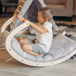 Faultier - Kissen / Bodenkissen für Kletterdreiecke, Bögen und Wippe mit Polyesterfüllung (mit waschbarem Baumwollbezug) - Kletterling – einfach Kind sein