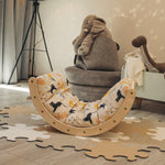 Faultier - Kissen / Bodenkissen für Kletterdreiecke, Bögen und Wippe mit Polyesterfüllung (mit waschbarem Baumwollbezug) - Kletterling – einfach Kind sein