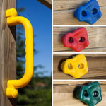 Spielturm für bis zu 7 Kinder in grau - Klettergerüst Carol 2 - Kletterling – einfach Kind sein