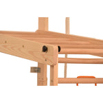 RINAGYM Kletterwand Indoor – Sprossenwand aus Holz mit Kletterseil – für gemeinsames Heimtraining von die ganze Familie – An…