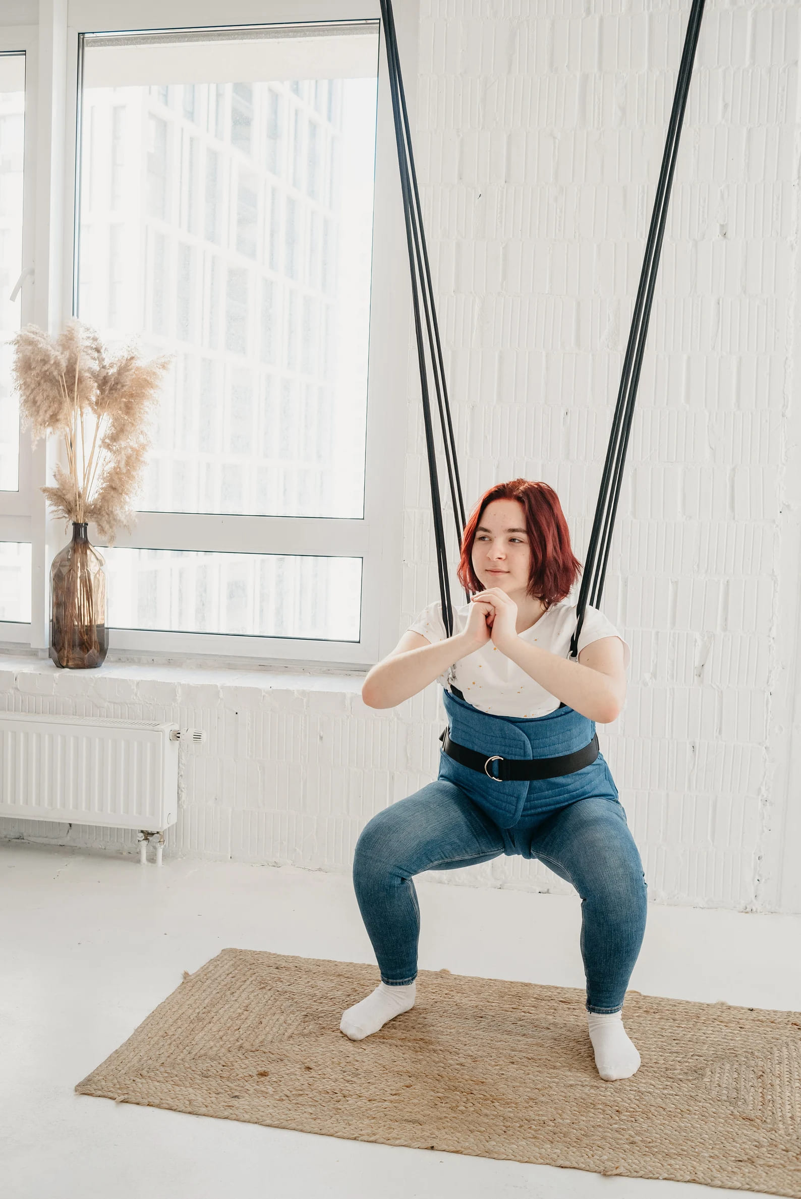 Therapieschaukel: Sensorische Schaukel für Kinder und Erwachsene mit und ohne Behinderung XL - 90-130kg Blue