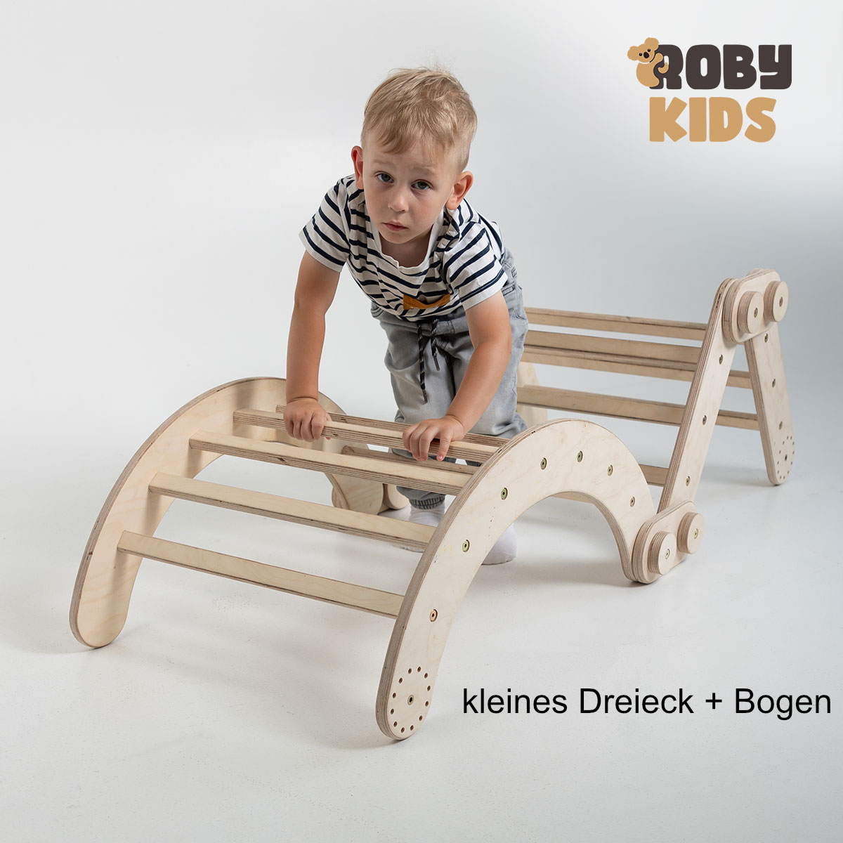 Modulares Klettersystem von Roby-Kids - individuell und erweiterbar kleines Dreieck + Bogen