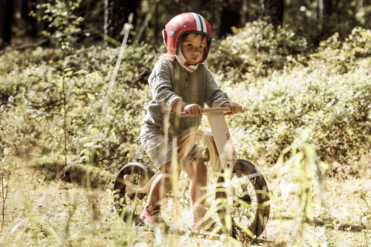 Balance Bike 3in1 aus Holz - mitwachsendes Laufrad für Kinder ab 6 Monaten bis 6 Jahre nur das Laufrad