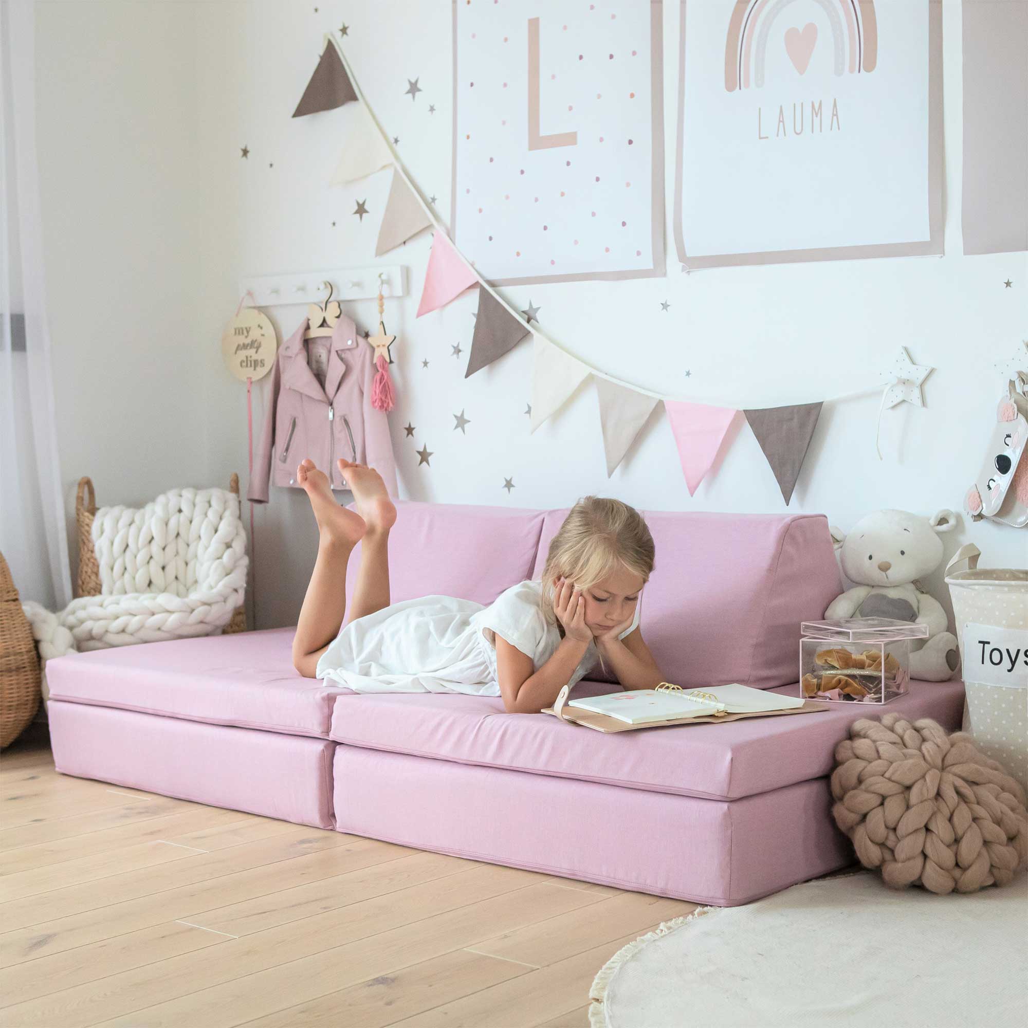 Universelles Kindersofa von monboxy in Pink