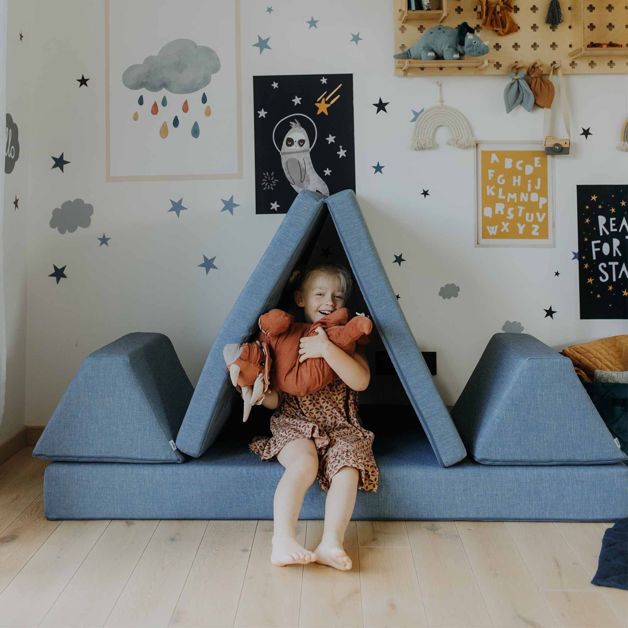 Universelles Kindersofa von monboxy in Türkis