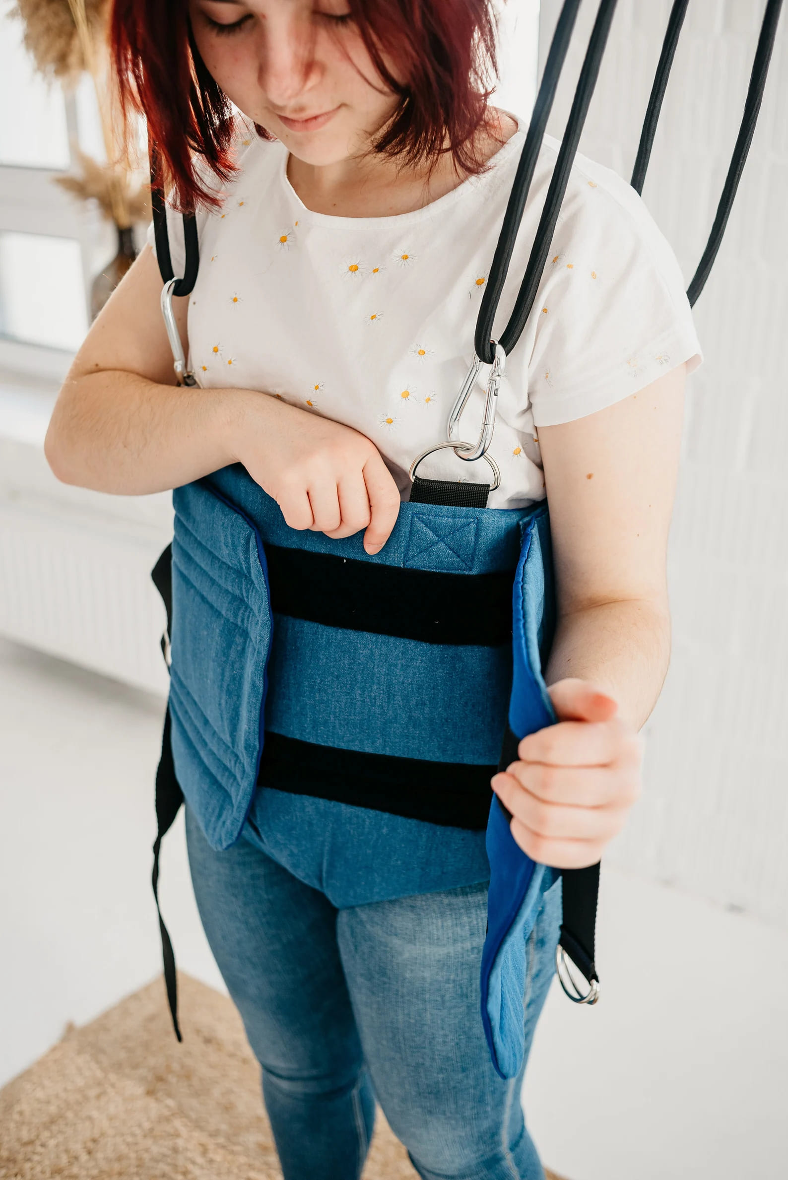 Therapieschaukel: Sensorische Schaukel für Kinder und Erwachsene mit und ohne Behinderung L - 60-90kg Warmwood