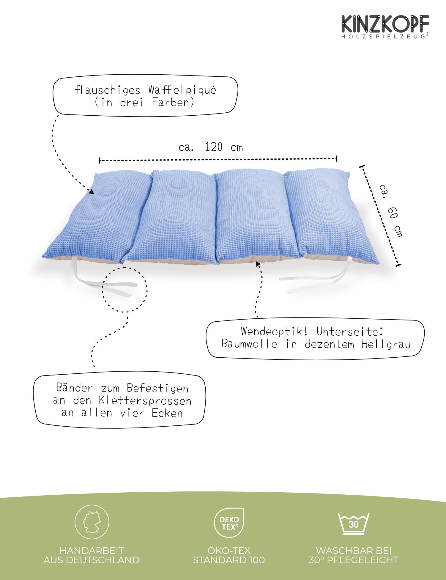 Großer ZAUBERBERG mit Kuschelkissen jeansblau