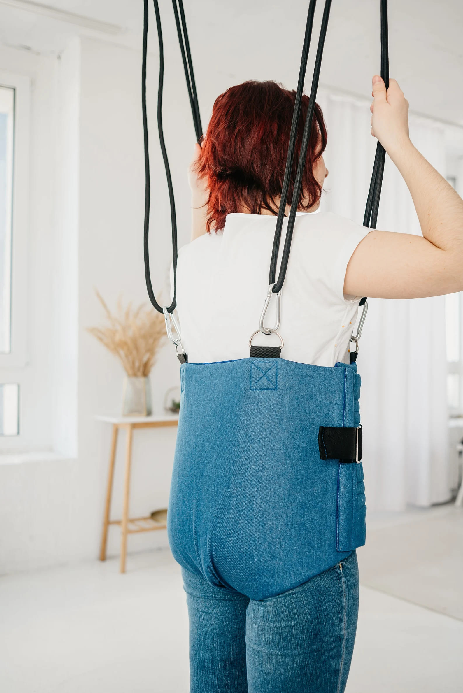 Therapieschaukel: Sensorische Schaukel für Kinder und Erwachsene mit und ohne Behinderung XL - 90-130kg Blue