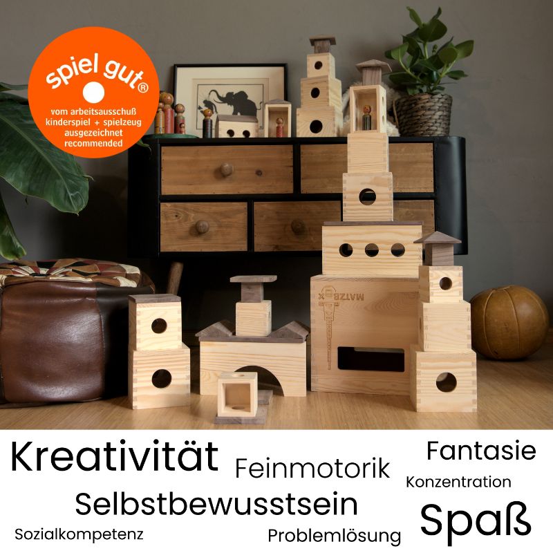 Kreativbaukasten für Kinder - Spielzeug aus Holz | Handarbeit | Natürlich - MATZBOX