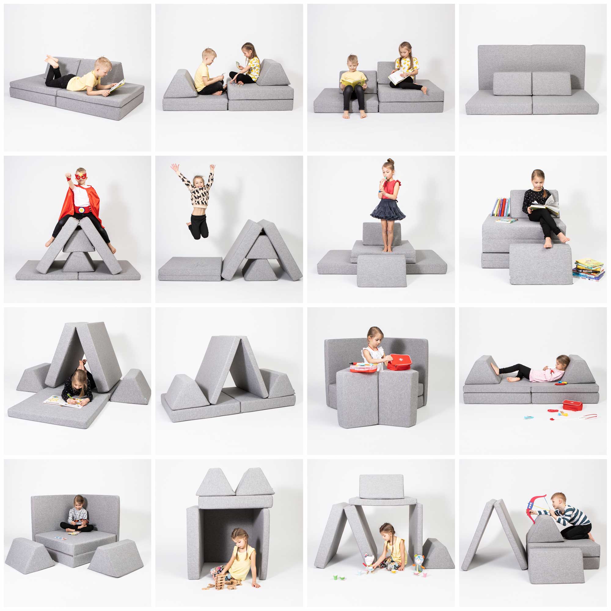 Universelles Kindersofa von monboxy in Grau