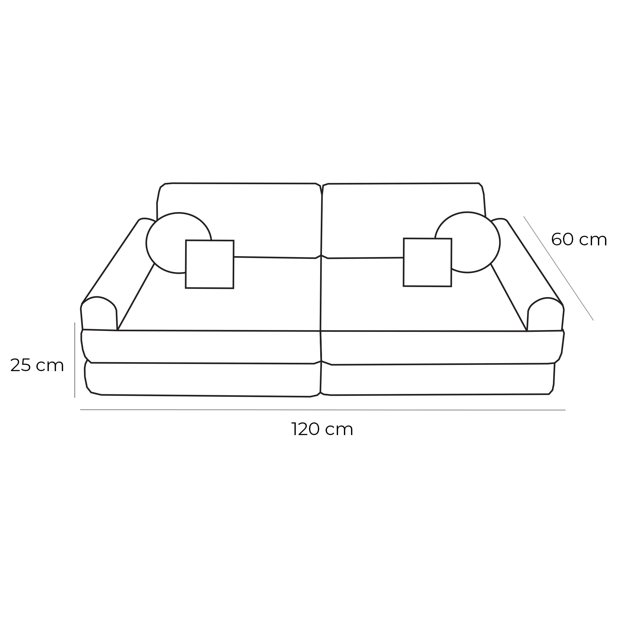 MeowBaby Spielsofa Mini Plus Teddy - Creme