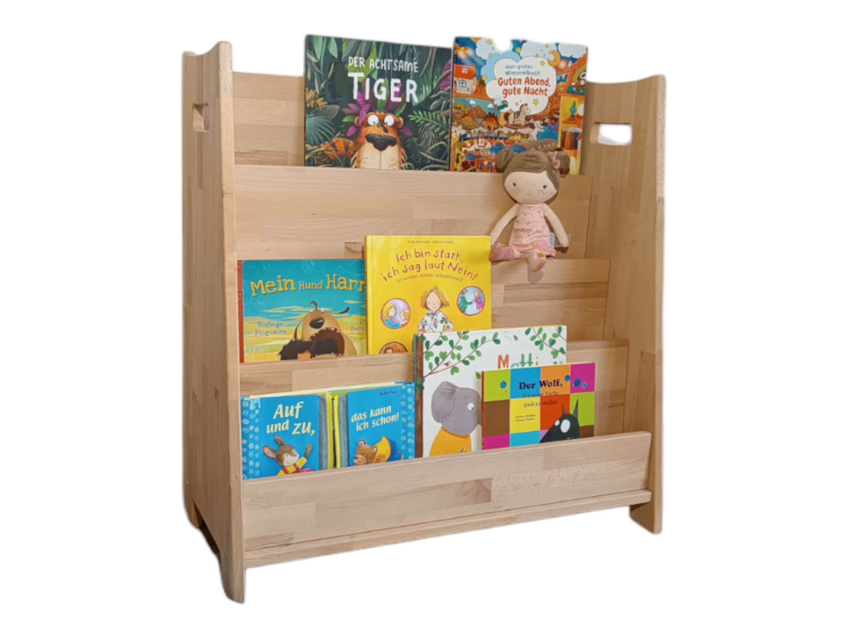 Montessori Bücherregal fürs Kinderzimmer 75 cm x 50 cm x 36 cm