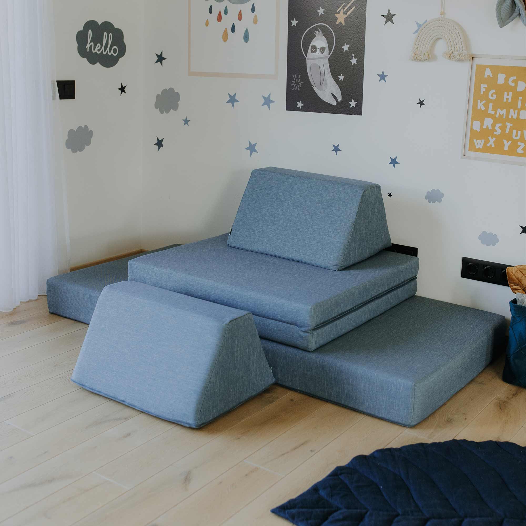 Universelles Kindersofa von monboxy in Türkis