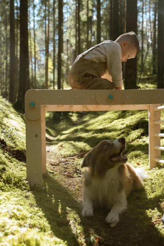 HappyMoon Kletterdreieck Natur ohne extra Zubehör