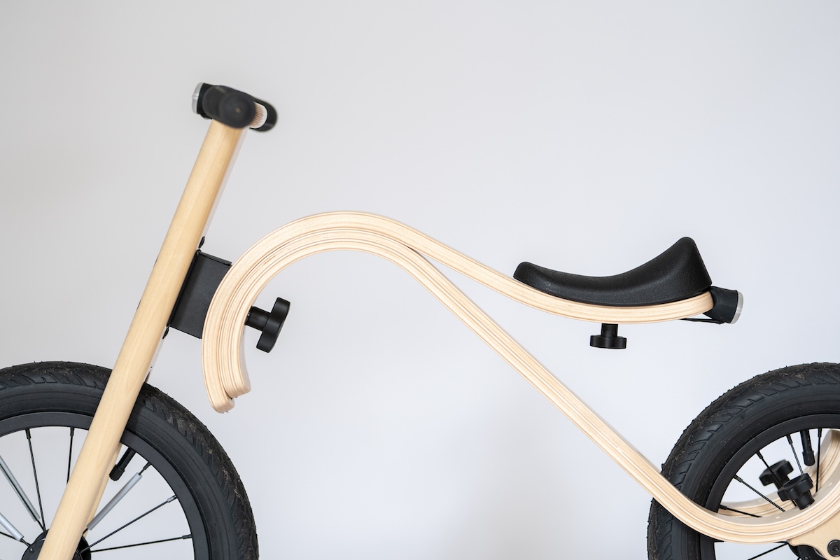 Balance Bike 3in1 aus Holz - mitwachsendes Laufrad für Kinder ab 6 Monaten bis 6 Jahre nur das Laufrad