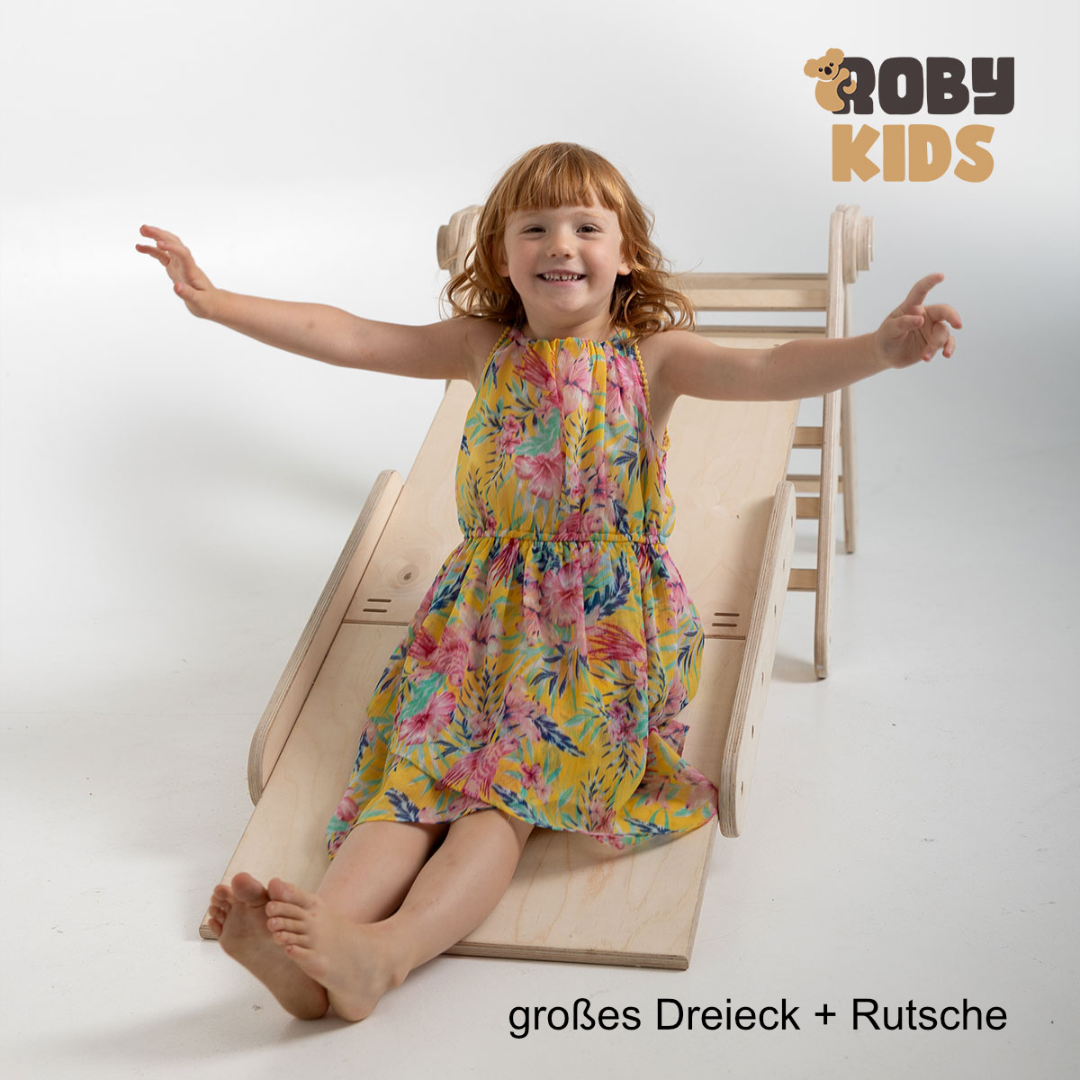 Modulares Klettersystem von Roby-Kids - individuell und erweiterbar großes Dreieck + kleines Dreieck + Rutsche