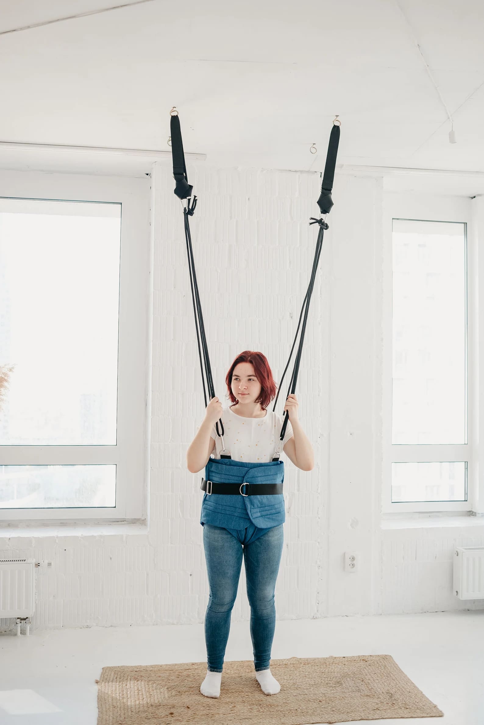 Therapieschaukel: Sensorische Schaukel für Kinder und Erwachsene mit und ohne Behinderung L - 60-90kg Beige