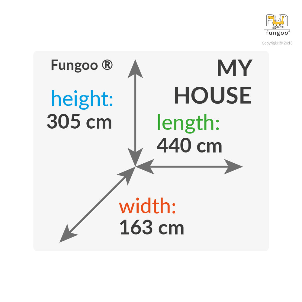 Spielturm My House mit Rutsche, Leiter, Haus mit Holzdach, Griffe, Steuerrad nur das My House