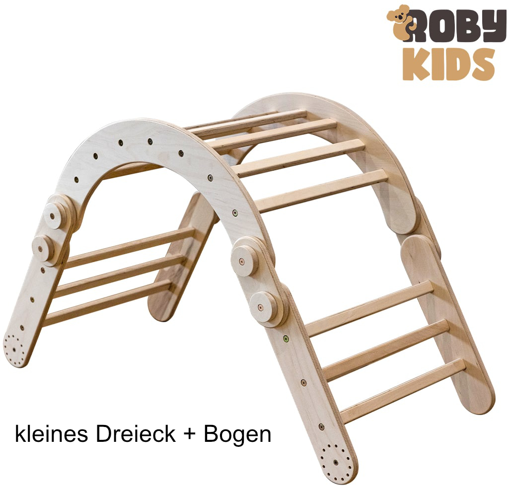 Modulares Klettersystem von Roby-Kids - individuell und erweiterbar kleines Dreieck + Bogen