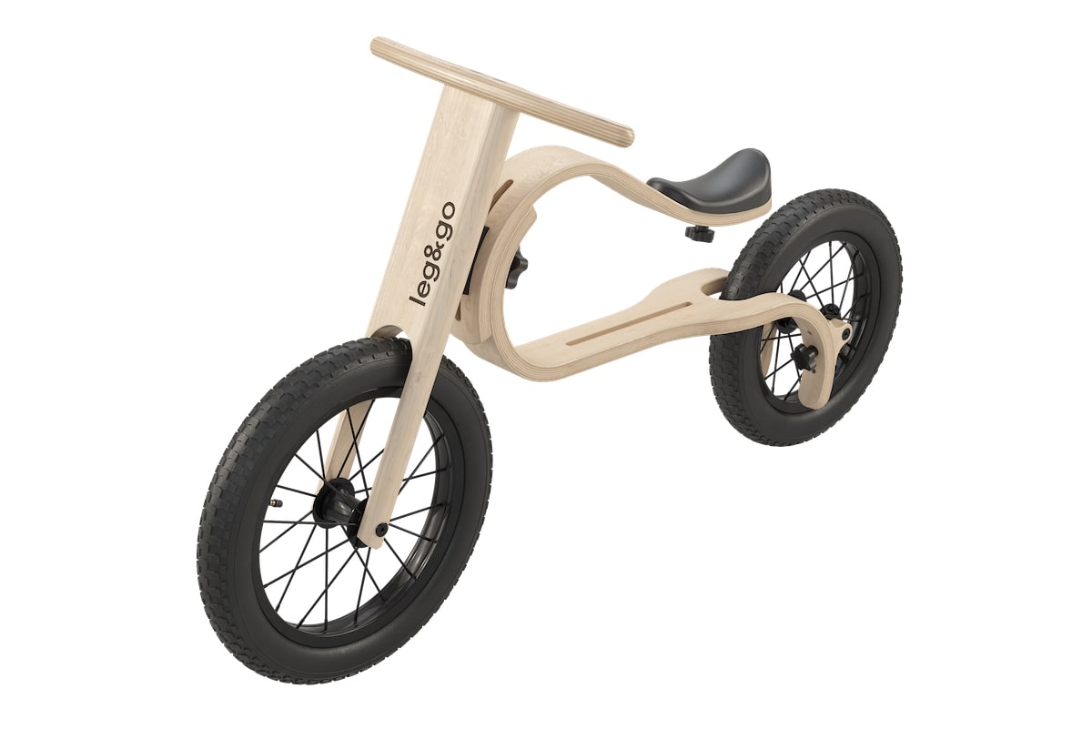 Balance Bike 3in1 aus Holz - mitwachsendes Laufrad für Kinder ab 6 Monaten bis 6 Jahre nur das Laufrad