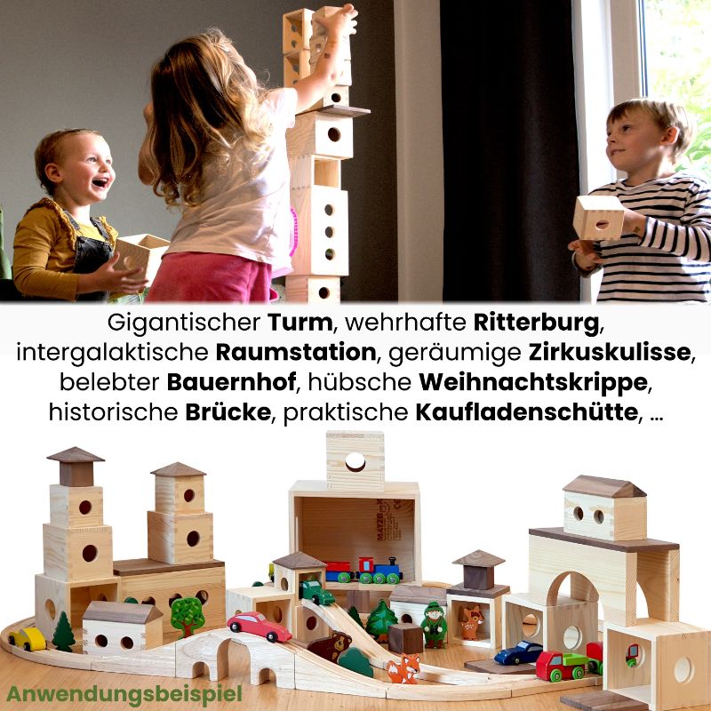 Kreativbaukasten für Kinder - Spielzeug aus Holz | Handarbeit | Natürlich - MATZBOX