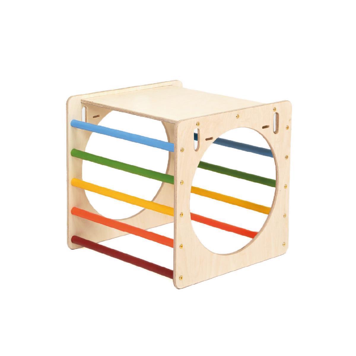 Montessori Kletterwürfel "Entdecker" Regenbogen