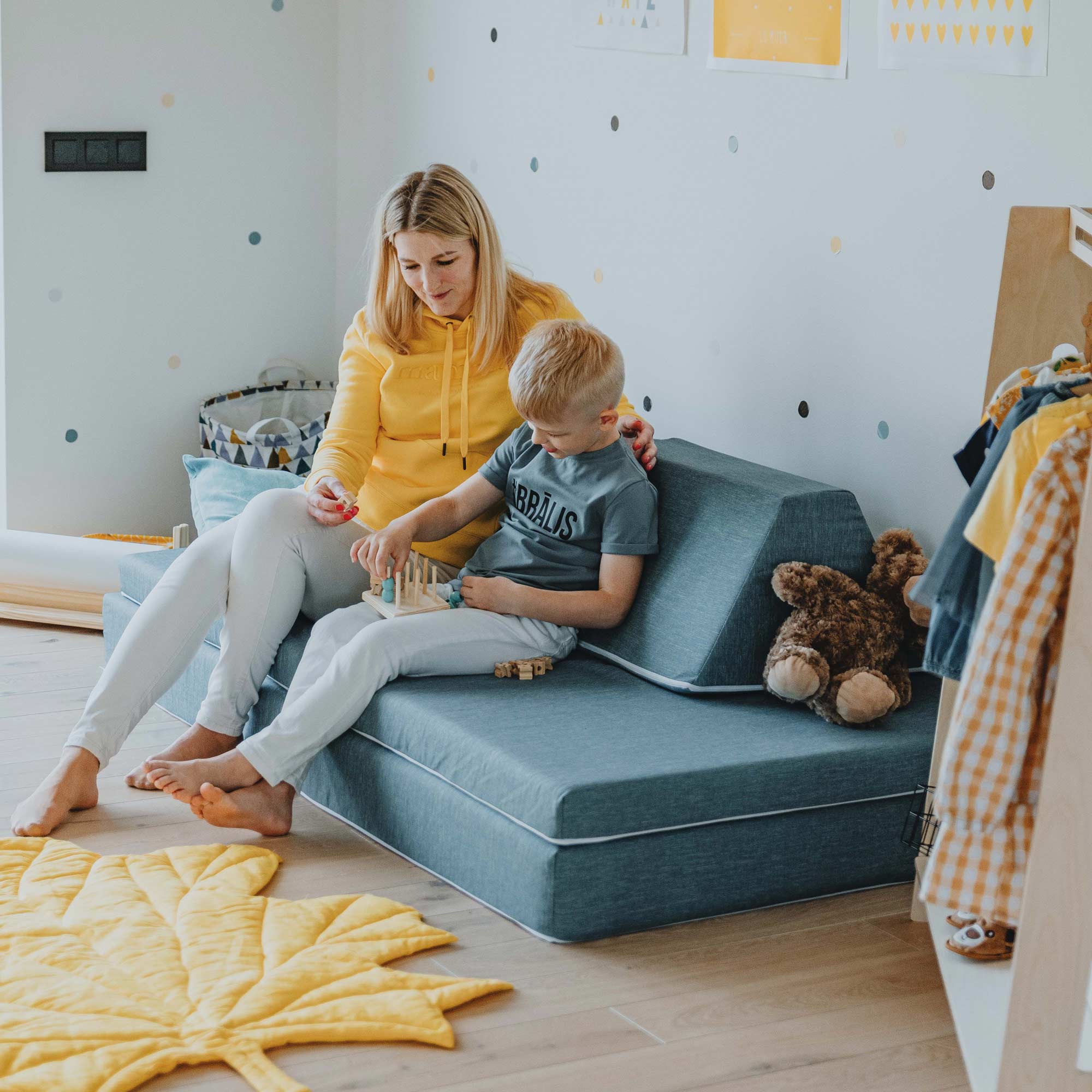 Universelles Kindersofa von monboxy in Türkis