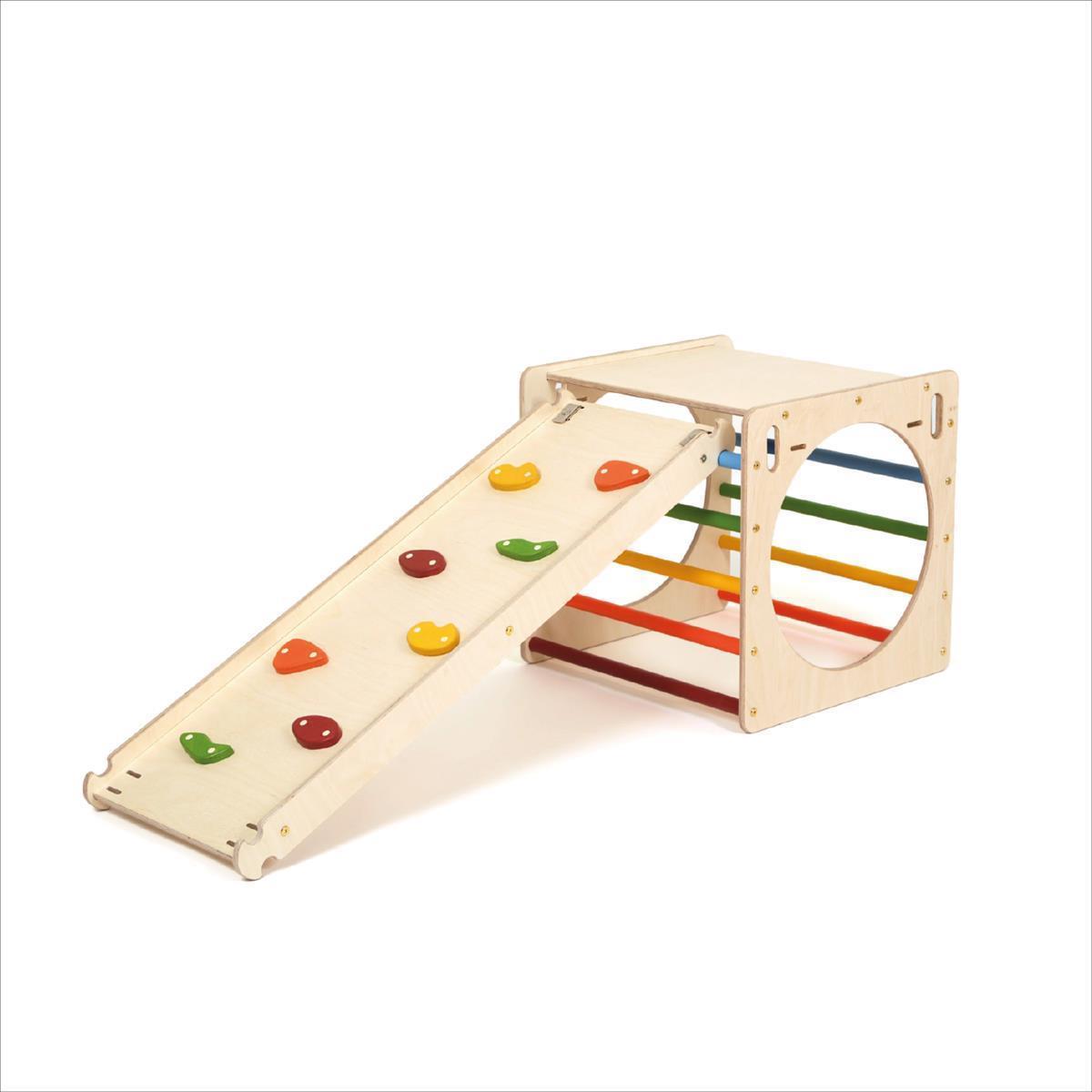 Montessori Kletterwürfel "Entdecker" Regenbogen