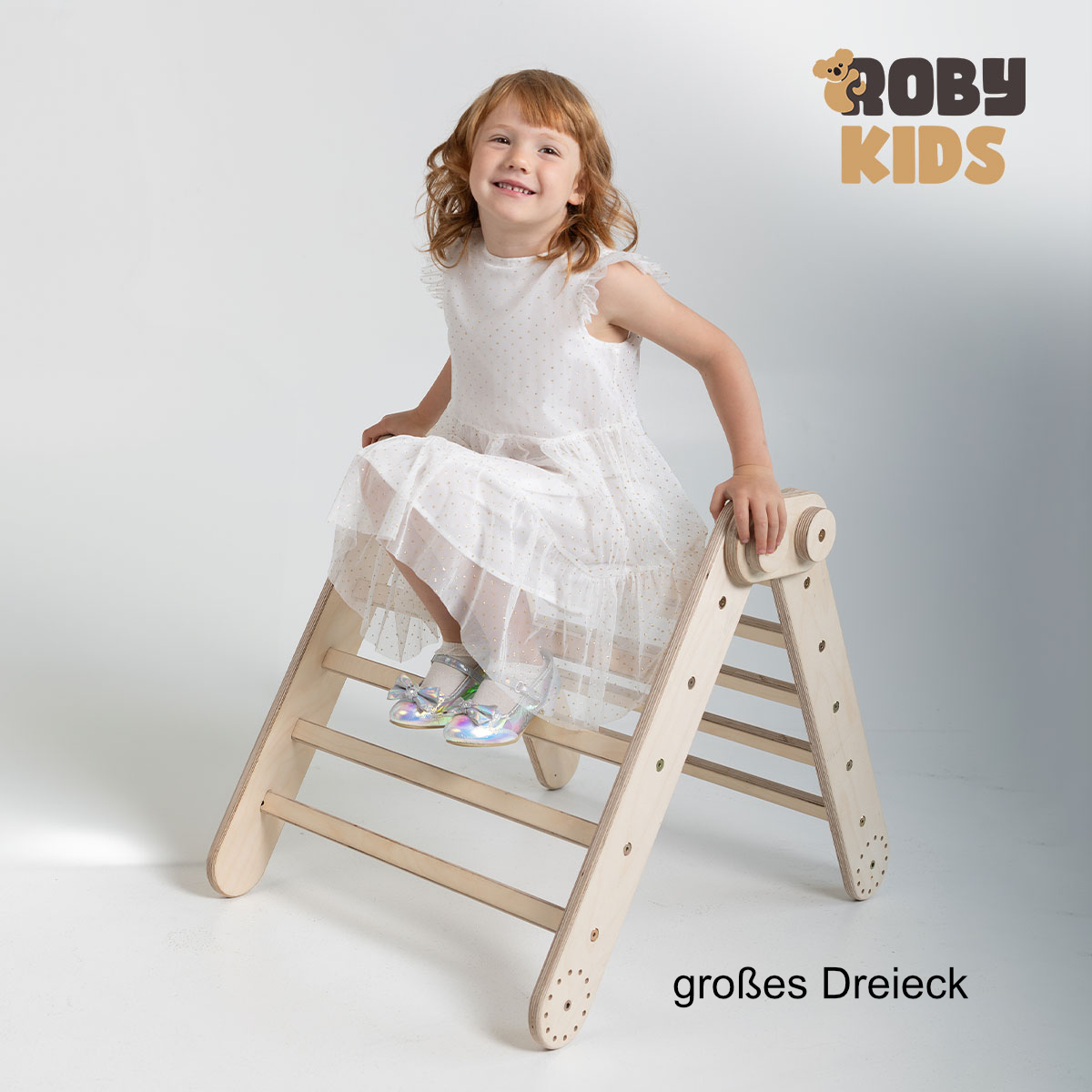 Modulares Klettersystem von Roby-Kids - individuell und erweiterbar großes Dreieck + kleines Dreieck + Rutsche