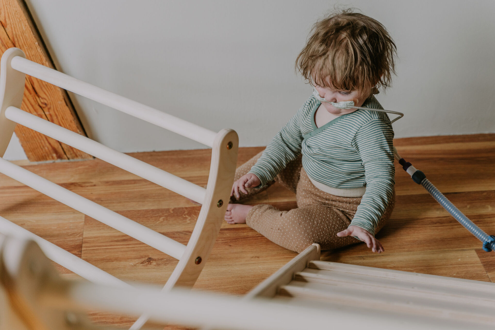 Koalaling Set - Kletterdreieck (70cm) mit Rutsche und Bogen Rutsche: 100cm Rutsche mit Hühnerleiter, Bogen: kleiner Bogen