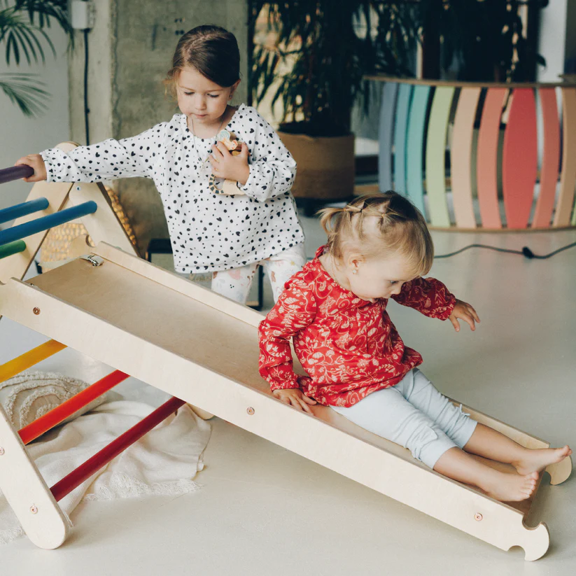 Spielset "Classic" bunt - Kletterdreieck mit Kletterrutsche