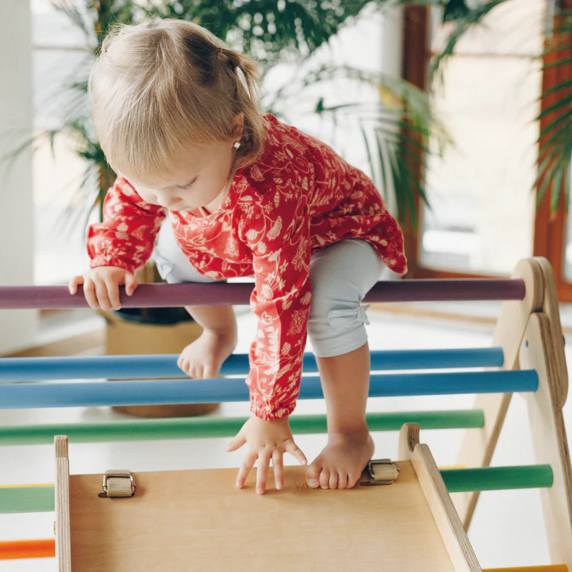 Spielset "Classic" bunt - Kletterdreieck mit Kletterrutsche