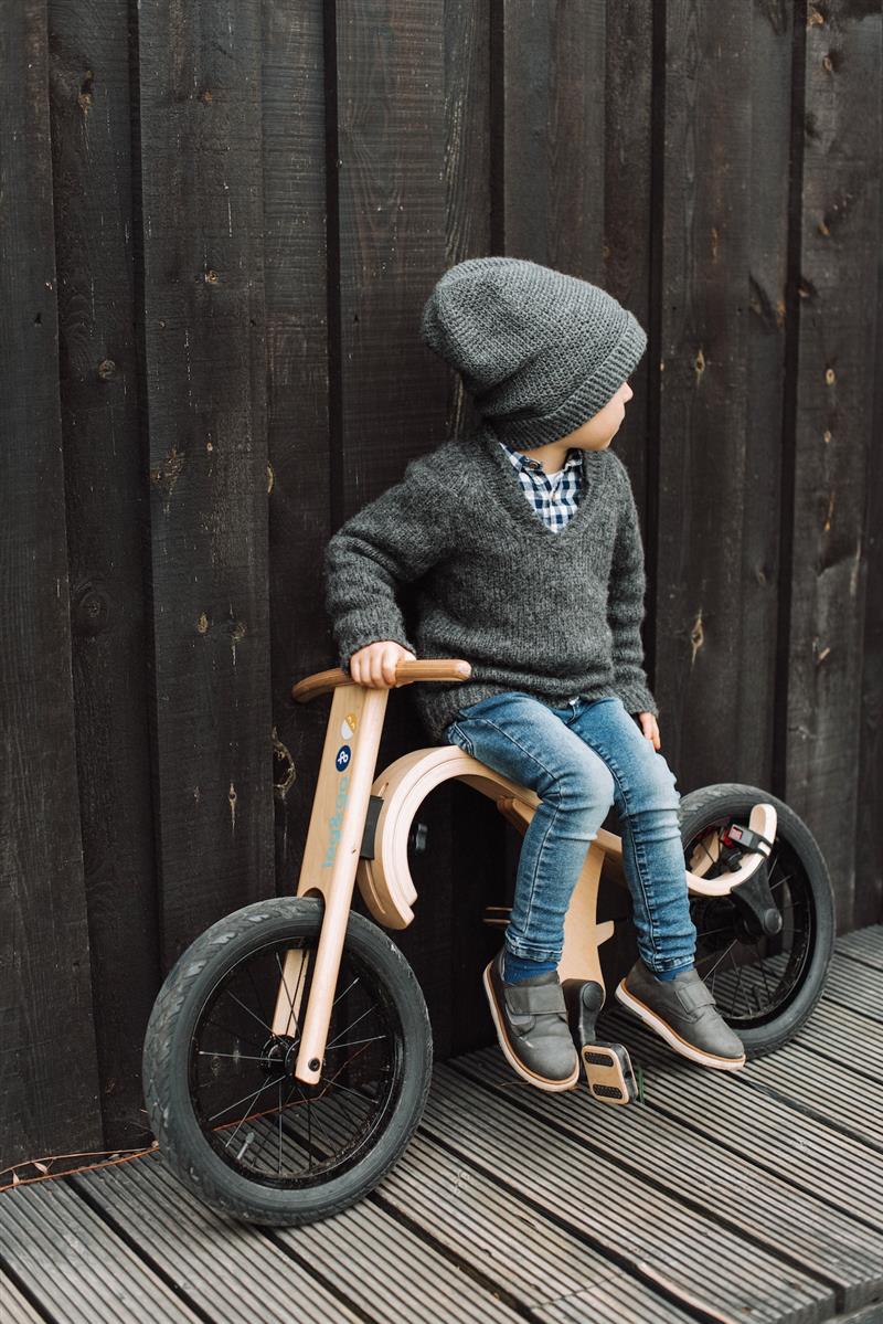 Balance Bike 3in1 aus Holz - mitwachsendes Laufrad für Kinder ab 6 Monaten bis 6 Jahre mit Fahrrad Erweiterung