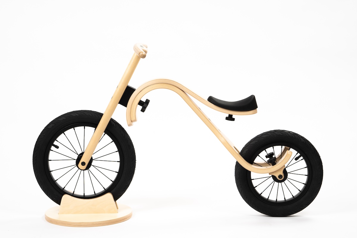 Balance Bike 3in1 aus Holz - mitwachsendes Laufrad für Kinder ab 6 Monaten bis 6 Jahre nur das Laufrad