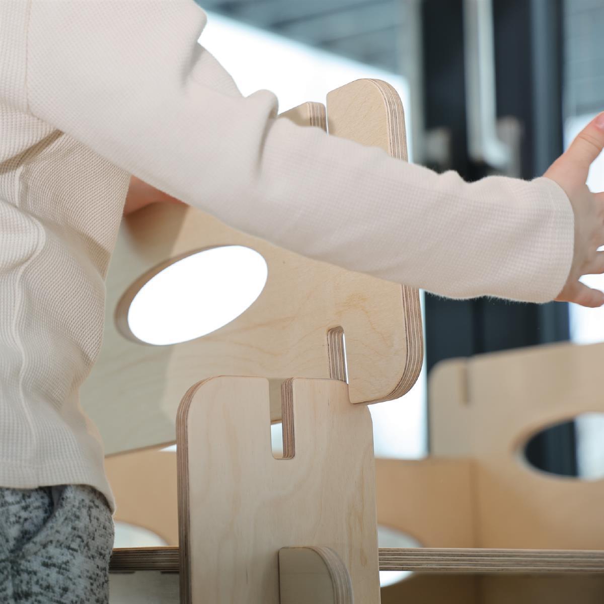 Montessori Spielhaus: Kreatives Lernen für Kinder von 1 bis 12 Jahren - Komplettsset mit Rutsche und Treppe