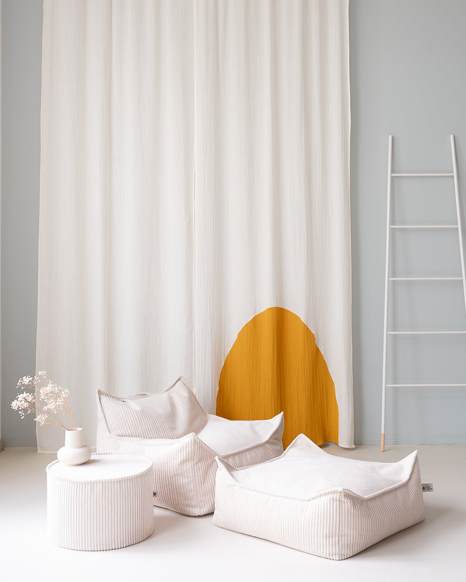 wigiwama Sitzsack Sessel in Creme aus Cord