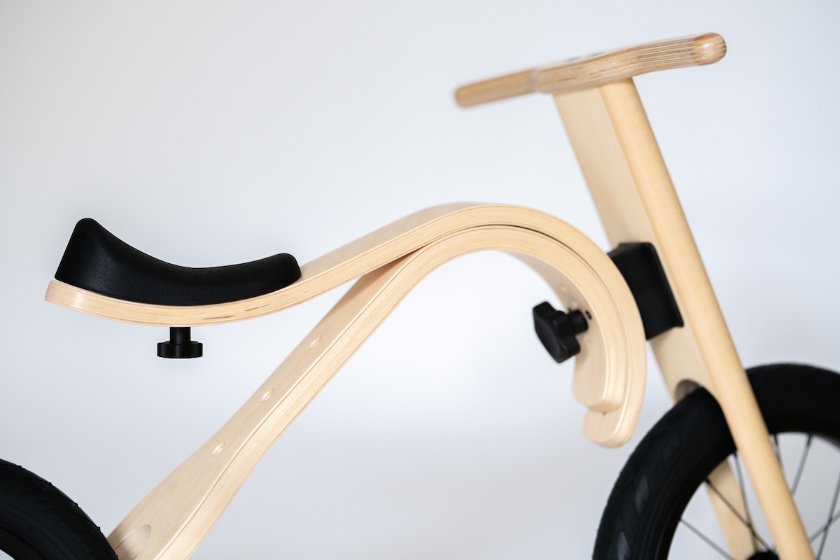 Balance Bike 3in1 aus Holz - mitwachsendes Laufrad für Kinder ab 6 Monaten bis 6 Jahre nur das Laufrad