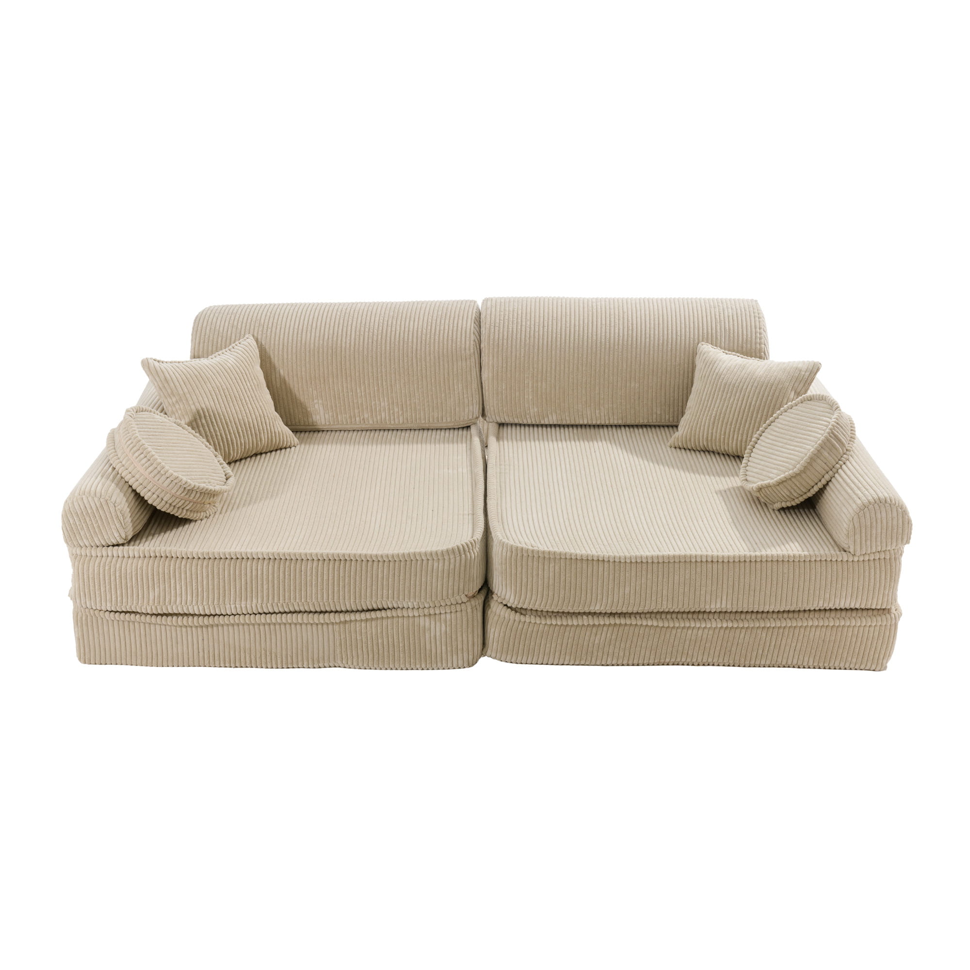 MeowBaby Premium Modulares Sofa - Cord Beige