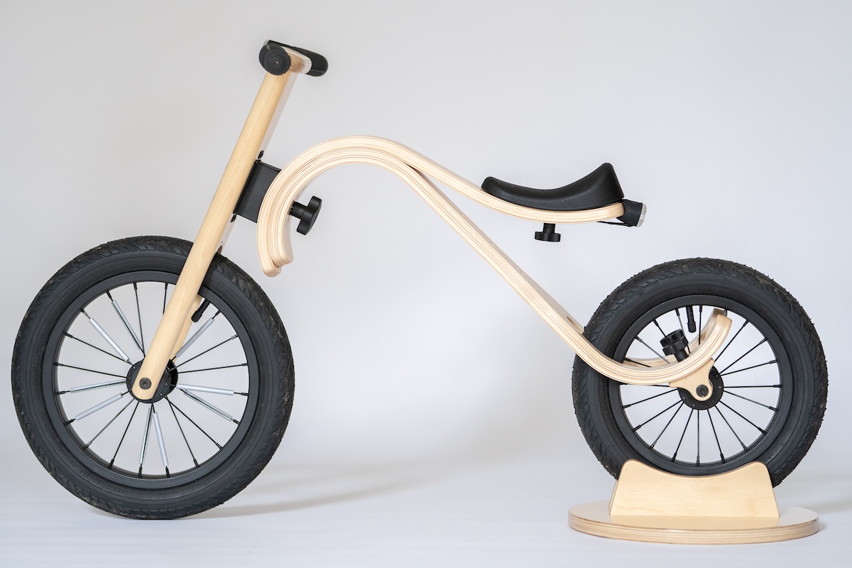 Balance Bike 3in1 aus Holz - mitwachsendes Laufrad für Kinder ab 6 Monaten bis 6 Jahre nur das Laufrad