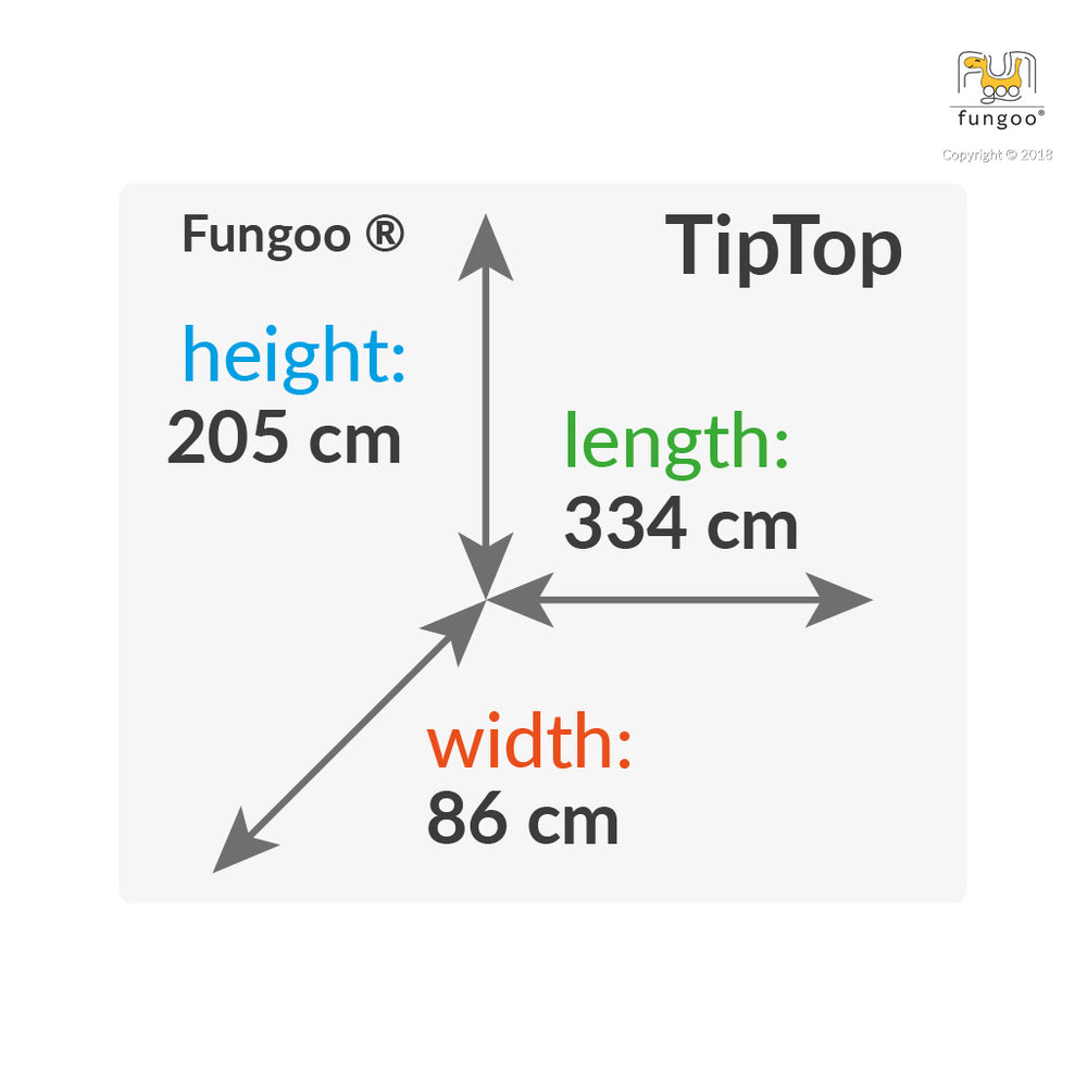 Spielturm TipTop mit Rutsche Leiter und Kletterwand, Klettergriffen, Bodenanker