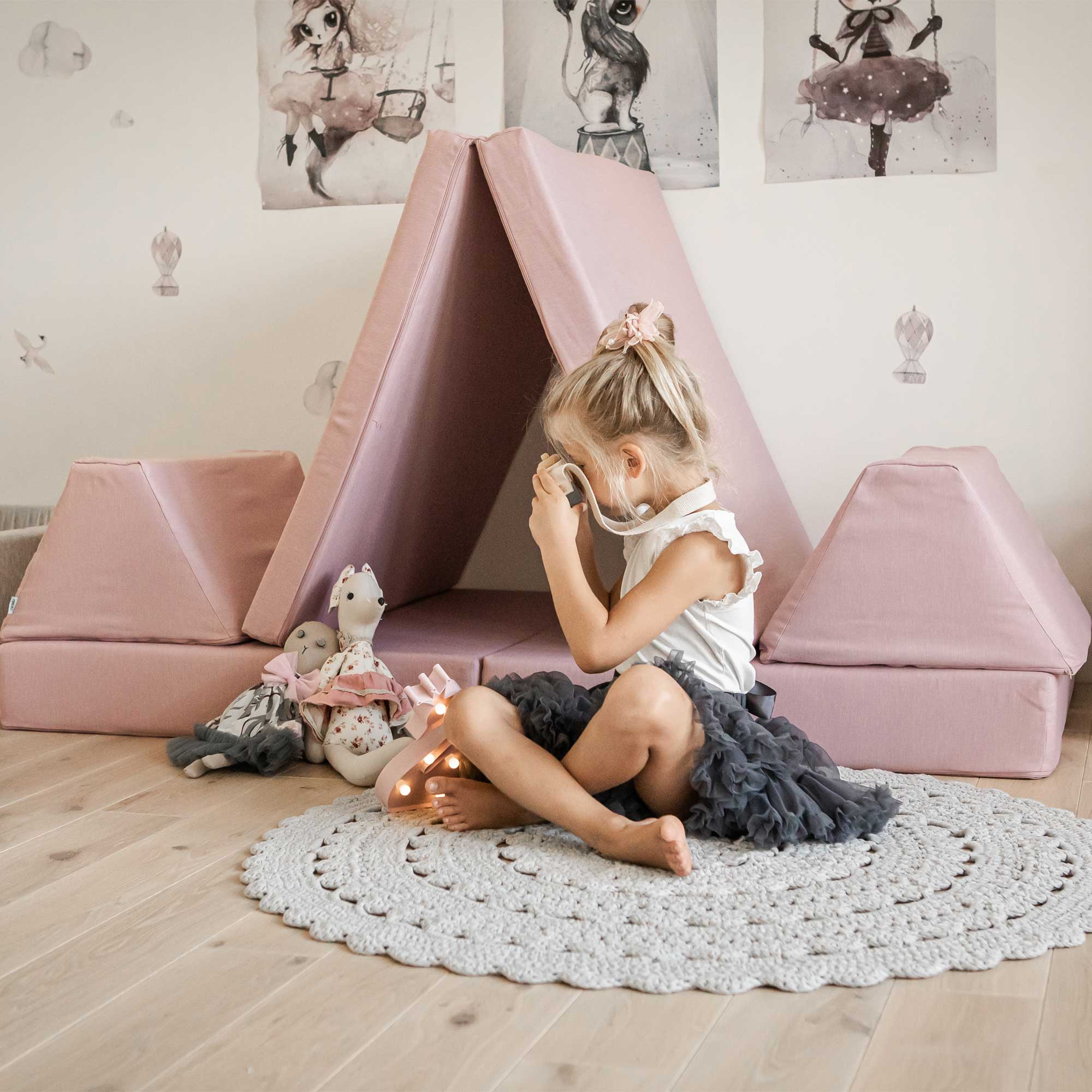 Universelles Kindersofa von monboxy in Pink